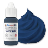 Sugarflair Colourflex Lebensmittelfarbe auf Ölbasis, Königsblau, hochkonzentrierte flüssige Lebensmittelfarbe, Lebensmittelfarbe für Buttercreme, Schokolade, Teig, Fondant, Zuckerguss und mehr – 15 ml