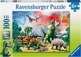 Ravensburger Puzzle für Kinder – 10957 Unter den Dinosauriern – Dino-Puzzle für Kinder ab 6 Jahren, mit 100 Teilen im XXL-Format Puzzle Naty Shop Single