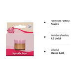 Funcakes Sparkle Dust Classic Gold: Glitzerstaub in Lebensmittelqualität zum Dekorieren von Kuchen, Halal-zertifiziert