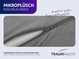 Traumnacht Orthopädisches Rücken-/Lendenkissen mit viskoelastischem Schaumstoffkern und hautfreundlichem Microfleece-Bezug, Öko-Tex zertifiziert, hergestellt nach deutschen Qualitätsstandards