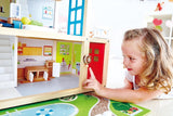 Hape Puppenvilla, 10-Zimmer-Puppenhaus aus Holz, kreatives Rollenspiel inklusive Möbel und Zubehör, Lernspielzeug für Kinder ab 3 Jahren