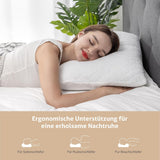 EGO HOME Memory-Schaum-Kissen 40 x 80 cm mit geschreddertem Memory-Schaum – Atmungsaktives, ergonomisches Nackenstützkissen für Seiten-, Rücken- oder Bauchschläfer – Öko-Tex-zertifiziert – Bezug waschbar