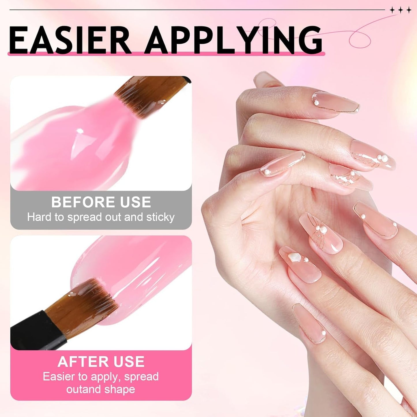 Polygel-Nagellösung, Polygel-Slip-Solution-Nagelset, Polygel-Flüssignagellösungen 75 ml, 5 Nagelspitzen-Clips, 3 Nagelbürsten, 1 Kristallbecher, 100 Reinigungsblätter