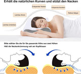 Ecosafeter Memory Foam Kissen Nackenstützkissen Ergonomisches Nackenkissen für verschiedene Schlafpositionen mit abnehmbarem Bezug Zervikale orthopädische Kissen Naty Shop