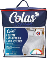 COLAS NORMAND Steppdecke, milbenhemmend und antibakteriell, leicht, 260 x 240 cm, langanhaltende Wirkung, perfekte Hygiene, Mikrofaser, weich und bequem, waschbar, weiß 53130250 Naty Shop Steppdecken und Steppdecken Weiß 260 x 240 cm