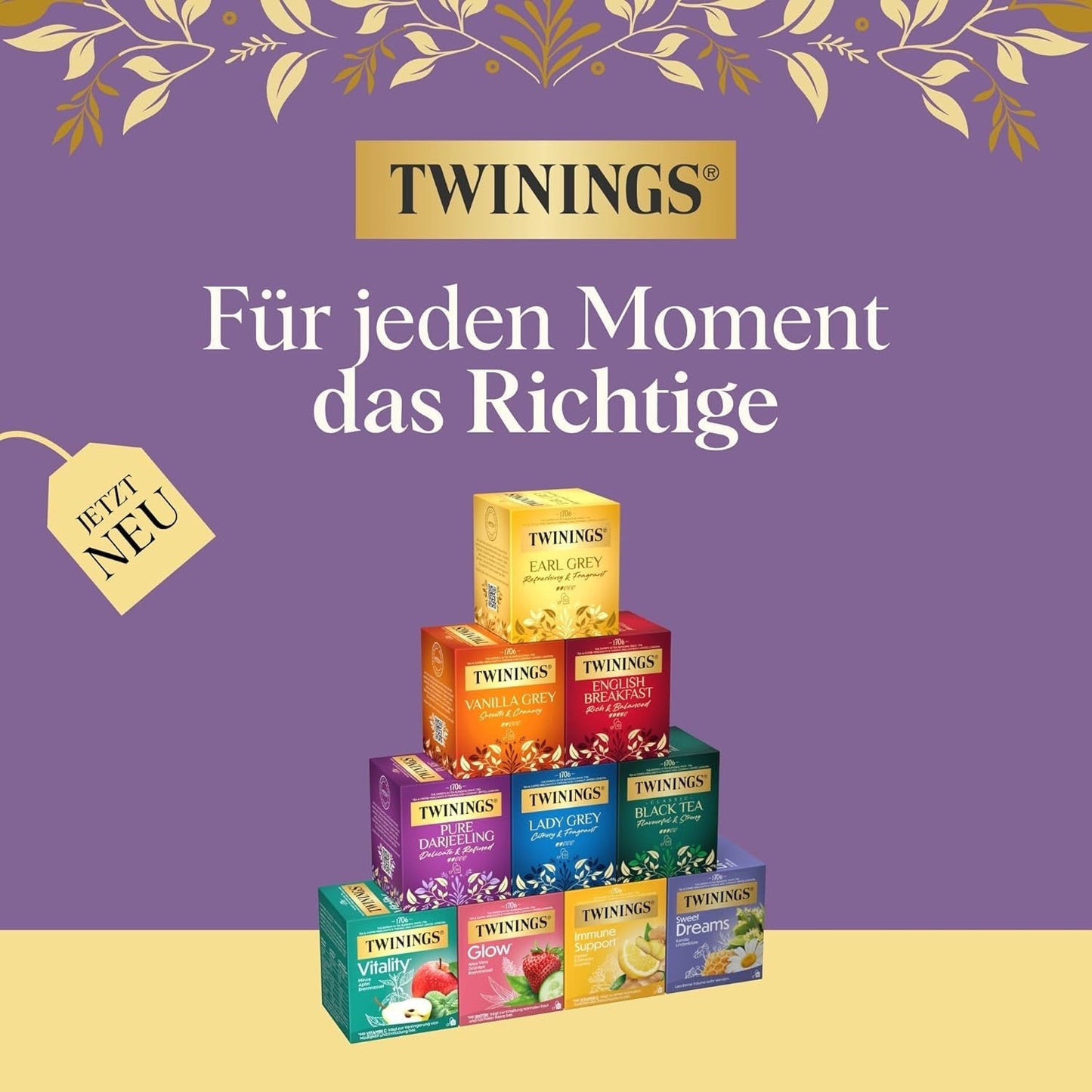 Twinings SWEET DREAMS Kamillentee mit Honig, Orange und Limettenblüten – Süße Kräuterteemischung zur natürlichen Schlafverbesserung, 12er-Pack (je 10 Teebeutel)