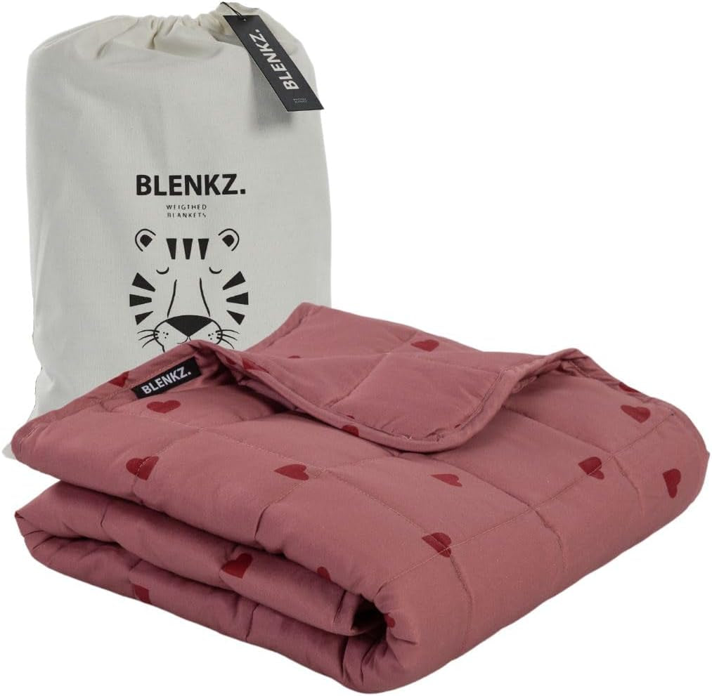 Beschwerte Babydecke | 3,5 kg | 100X150Cm | Therapiedecke | Gewichtsdecken | Schwere Decke (blaues Tigergesicht, 3,5 kg – 100 x 150 cm) BLENKZ Betten und Decken. Herz rosa rot 5Kg-140X200Cm