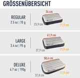 Sea to Summit – Eros Daunen-Reisekissen L – Ultraleicht und aufblasbar – 10D-Material – Premium-Daunenkissen – rutschfest – zum Wandern und Camping – 42 x 28 x 12 cm – Grau – 95 g Naty Shop Reisekissen