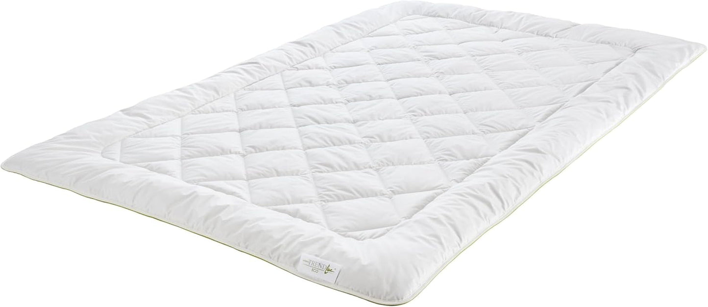 Badenia Trendline Eco Quilt Camel Lightweight 155 x 220 cm, weiß, Öko-Tex zertifiziert, hergestellt nach dem deutschen Qualitätsstandard Quilts und Quilts Naty Shop