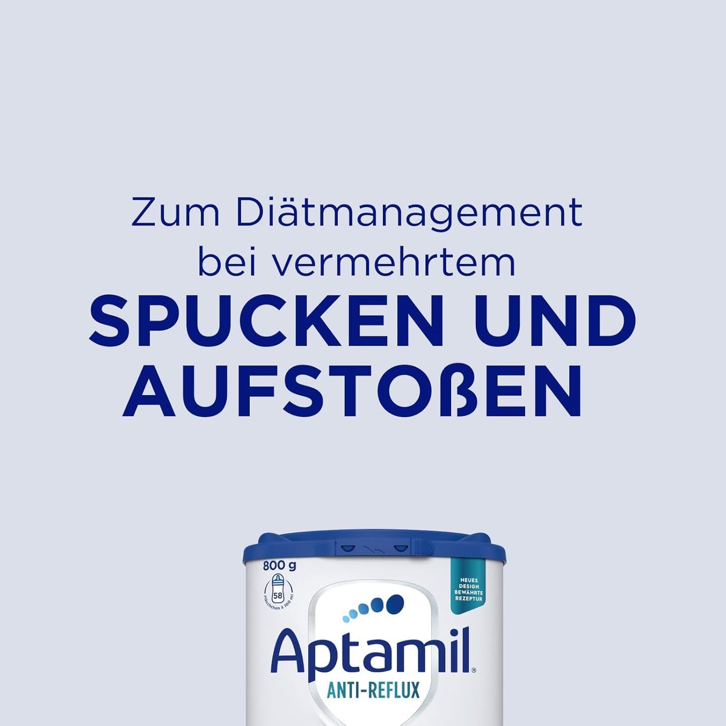 Aptamil Anti-Reflux – Komplette Formel von Geburt an, diätetische Behandlung, Erbrechen und Aufstoßen, Babynahrung, Milchpulver, 1 x 800 g