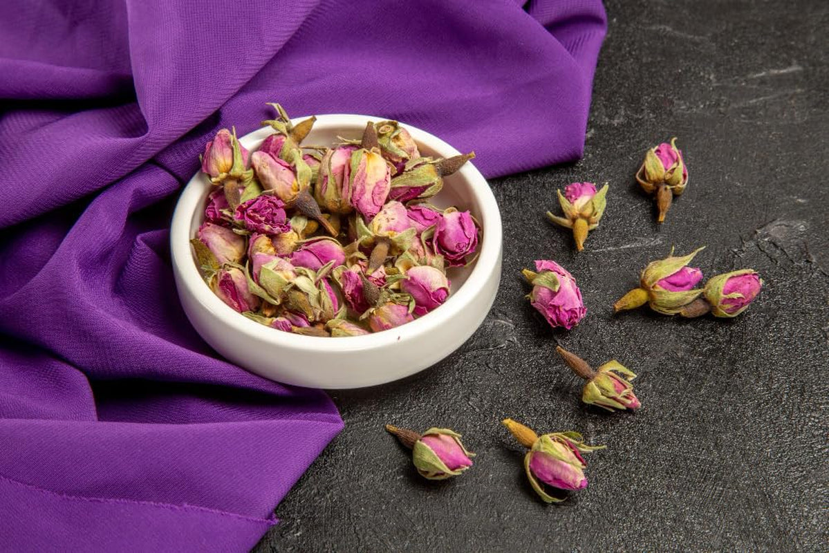 500 g essbare Premium-Rosenknospen – getrockneter Atlas-Rosenblütenaufguss – süßer und blumiger Geschmack und Aroma – 100 % natürlich, rein und ohne Zusatzstoffe | Tazarin Ltd