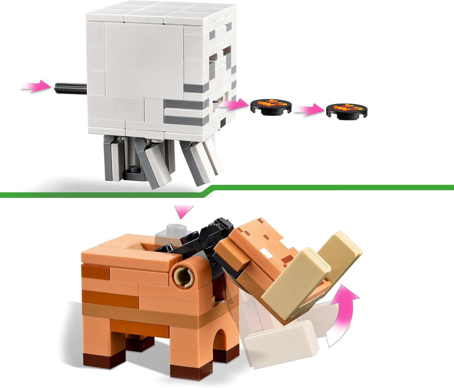 LEGO Minecraft Ambush at the Nether Portal Nether-Spielspielzeug für Kinder mit Kampfszenen und legendären Figuren, einschließlich Ghast-Geschenk für Gamer-Jungen und -Mädchen ab 8 Jahren 21255 Bausets Besuchen Sie den LEGO-Store