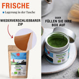 ORIGEENS BIO MATCHA CEREMONIAL GRADE „SHIKA“ – Japanischer Bio-Tee aus Shizuoka – Matcha Latte/Usucha – 30 g Nachfüllbeutel – Bio-Matcha-Grüntee-Pulver in Zeremonienqualität