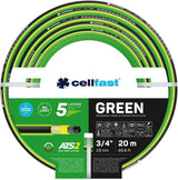 Gartenschlauch Cellfast GREEN ATS2, langlebig, flexibel, 5-lagig, ATS2-Kreuzgeflecht, UV- und algenbeständig, schwermetallfrei, 30 bar, -20/+60°C kurzzeitig, 3/4", 20m