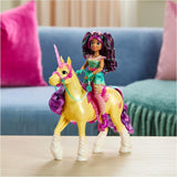 Unicorn Leaf Unicorn Academy – 28 cm großes Original-Ava-Einhorn aus der Netflix-Serie mit echter Mähne und Schweif, abnehmbarem Zaumzeug, Sattel und Bürste, für Kinder ab 4 Jahren