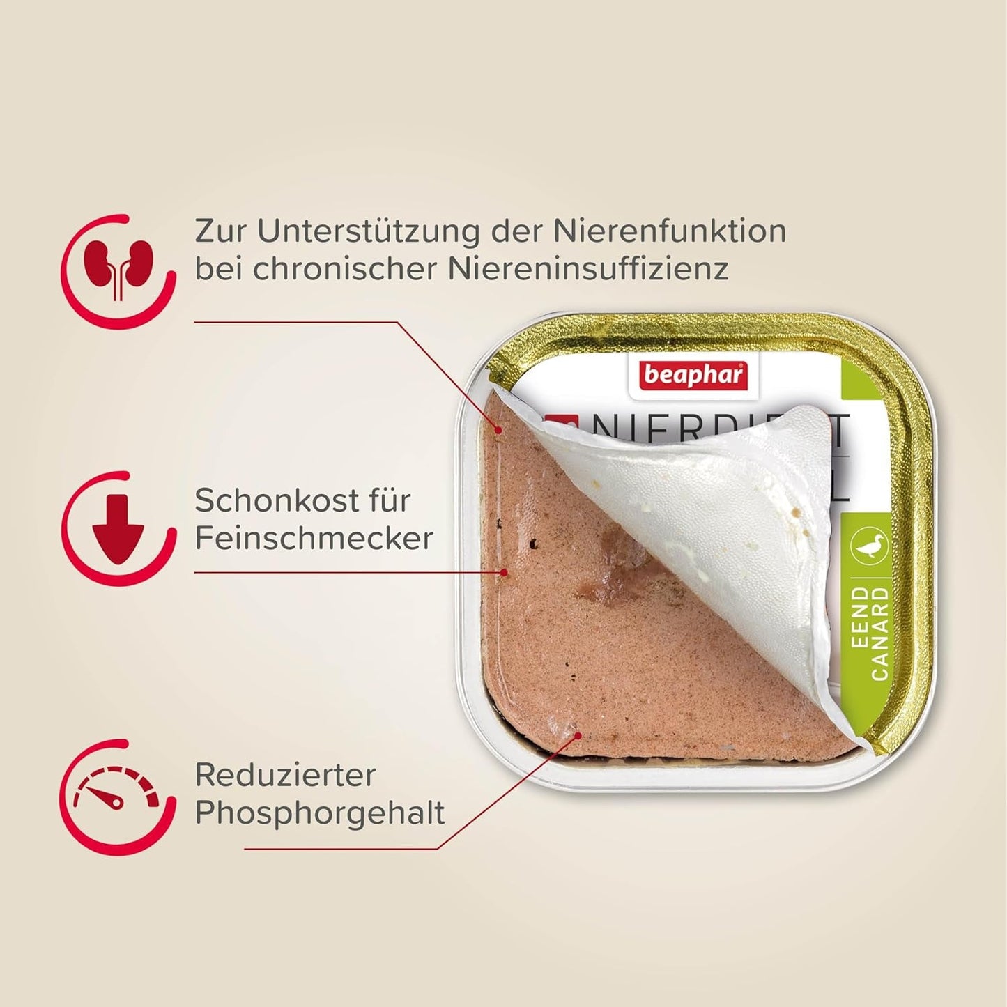 BEAPHAR – Nierendiät Mix Pack – Diätalleinfuttermittel Für Katzen Mit Chronischer Niereninsuffizienz – Zur Unterstützung Der Renenfunktion – 6X 100 g