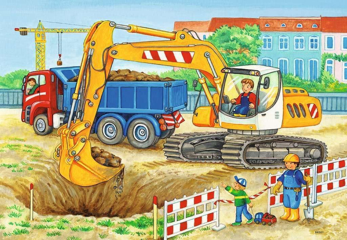 Ravensburger Puzzle für Kinder – 07616 Baustelle und Bauernhof – Puzzle für Kinder ab 3 Jahren, mit 2X12 Teilen Puzzle Naty Shop