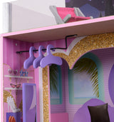 Olivia's Little World Big Dreamland Sunset Modernes, dreistöckiges, interaktives Puppenhaus aus Holz für Kinder mit 16 Puppenmöbelzubehör, mehrfarbig, TD-13616A