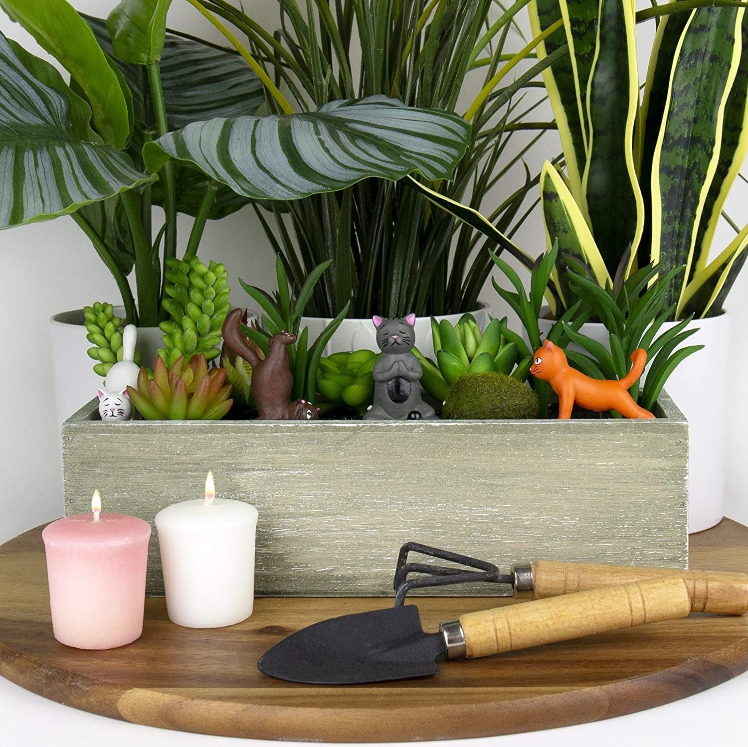Gift Republic Mini-Blumentopf Yoga Cats, Mehrfarbig, 1