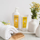 Clearé-Institut | Kamillenmaske | Pflegt, pflegt und entwirrt | Goldener Glanz und Glanz | 97 % natürliche Inhaltsstoffe | Beruhigt die Kopfhaut. Mit Kamillenextrakt | 150 ml Naty Shop Haarmaske