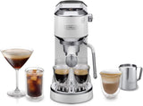 De'Longhi Dedica Style EC 685.B – Espressomaschine mit Siebträger, Espressomaschine mit professionellem Milchaufschäumer, nur 15 cm breit, für gemahlenen Kaffee oder ESE-Kapseln, 1 l Wassertank, schwarz