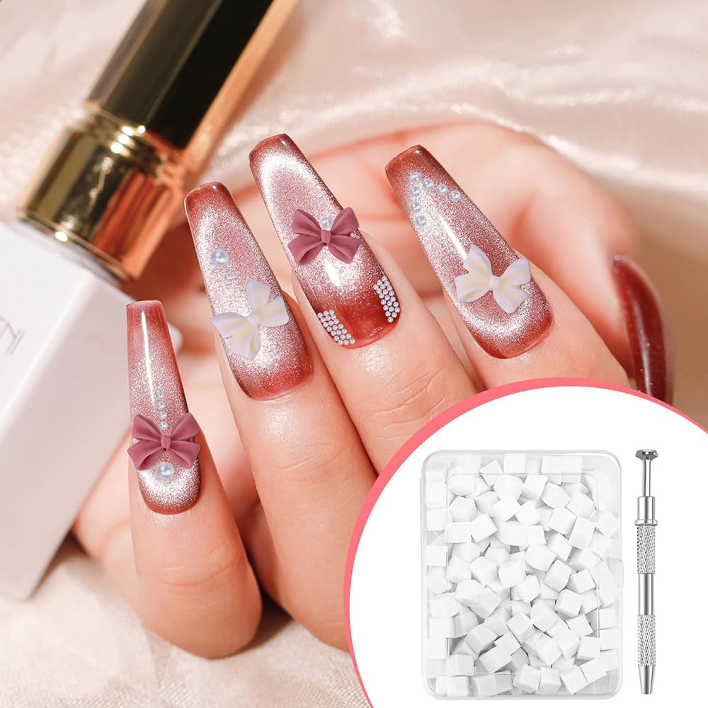 Nagelkunst Schwammpinsel,100 Stück Nail Art Schwämme Mit Metallgreifer,Nagels Zubehör Sponge,Nagel Pinsel,Maniküre Zubehör Für Nägel,Um Eine Varaudzen Von Gradient Nail Art Patterns Zu Ersetzen