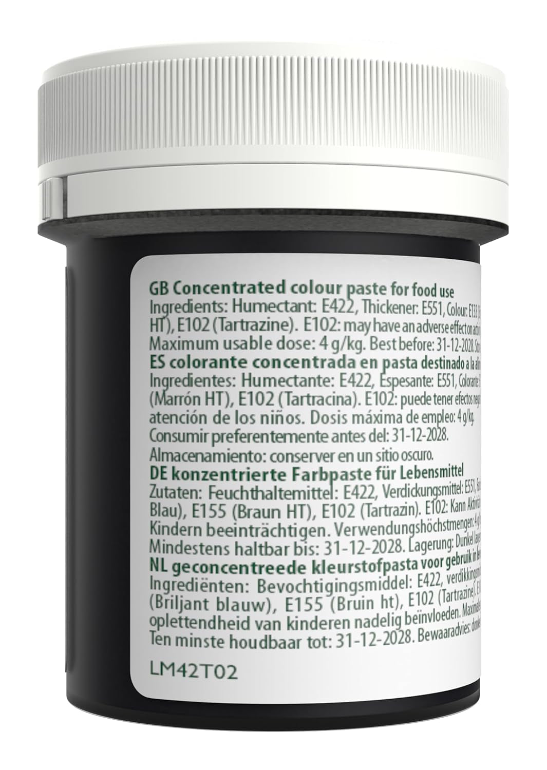Sugarflair Max Concentrated Foliage Green Lebensmittelfarbe, hochkonzentrierte Marzipan- und Fondant-Lebensmittelfarbe, Max Concentrate Pastenfarbe – 42 g