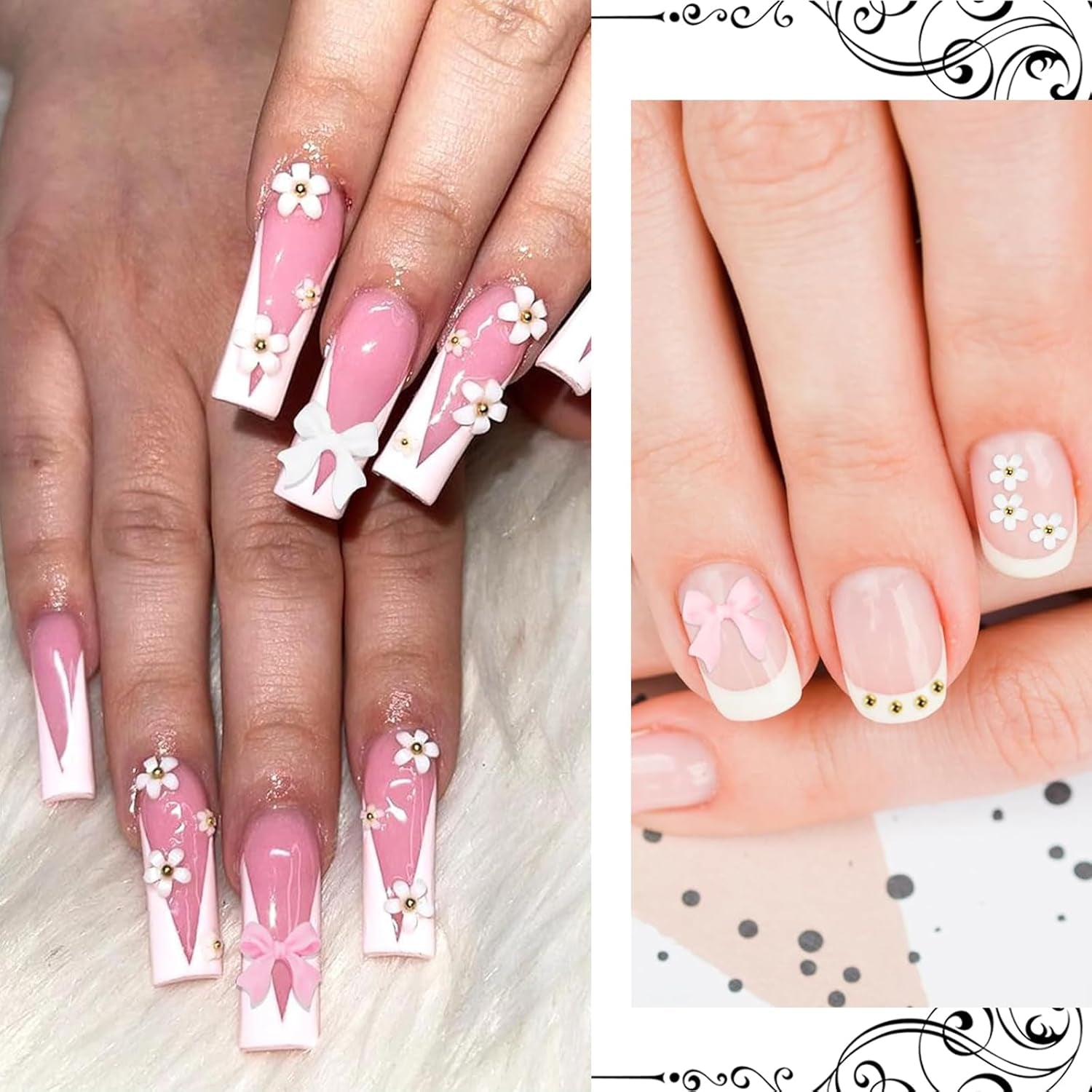 1 Karton Nail Art Charms, 3D Flowers Nagelkunst Charms, Acryl Blumen Nagel Strass Mit Ornamenten, Nagel Edelsteine, Nagel Zubehör Für Mädchen, Nagelkunst Dekoration, DIY Handwerk Nagel Design