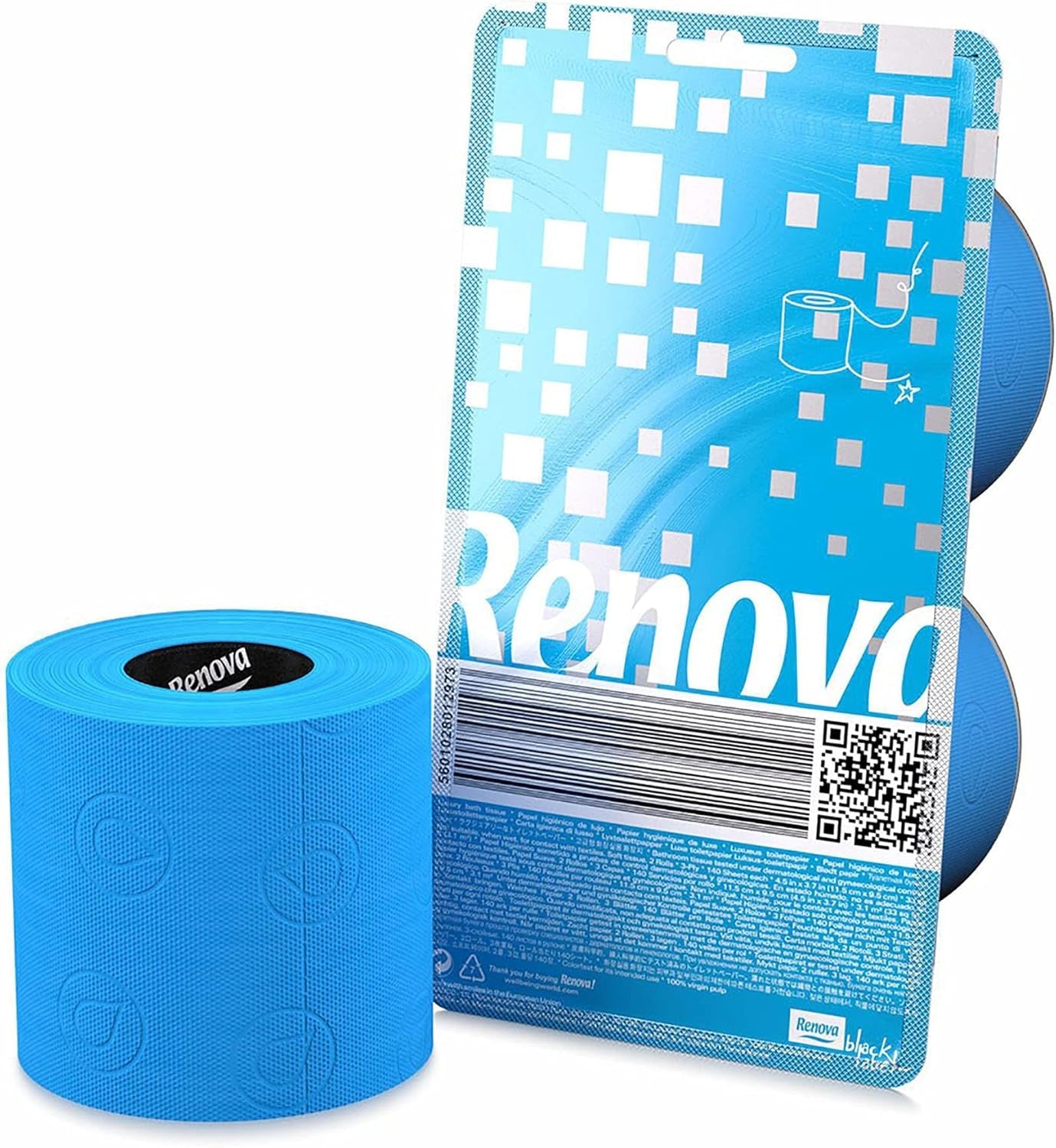 RENOVA Toilettenpapier, blau, Geschenkpackung, 2 Rollen (200064206)
