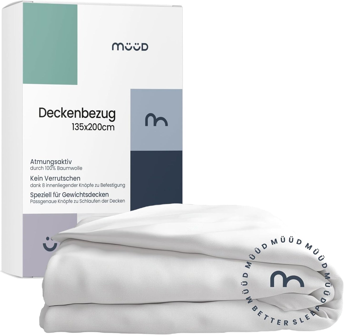7 kg Therapiedecke I 135X200Cm I Für erholsamen Schlaf I Hochwertige Gewichtsdecke aus atmungsaktiver Baumwolle I Stressabbauend und therapeutisch – Inklusive Packbox mit Tragegriff Betten und Decken Besuche den mÃ¼Ã¼d-Store Bettbezug 700 Gramm