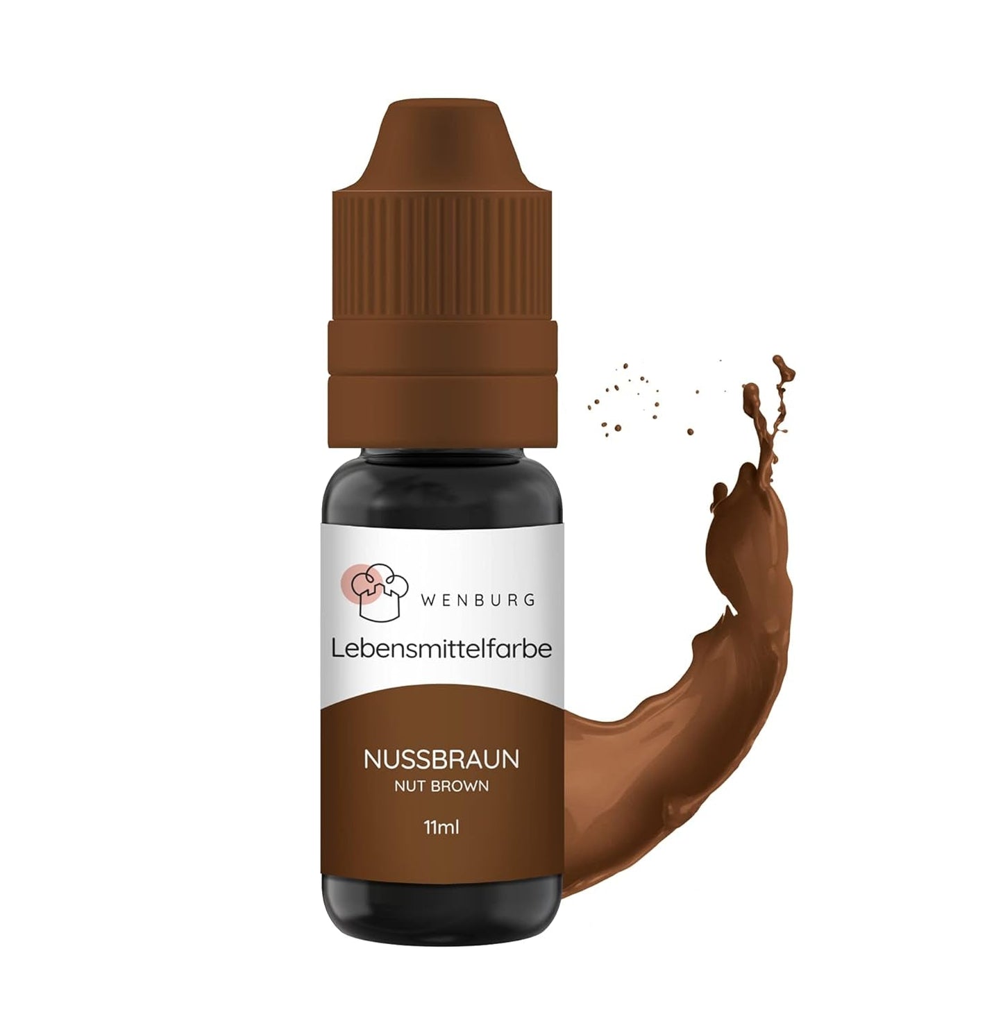 Wenburg Lebensmittelfarbe, Glitzer, 11 ml, konzentriert, hergestellt in der EU, flüssig. Zum Färben von Teig, Getränken, Aromen, Schleim – goldene Glitzer-Lebensmittelfarbe – goldene Kuchenfarbe – goldene Glitzer