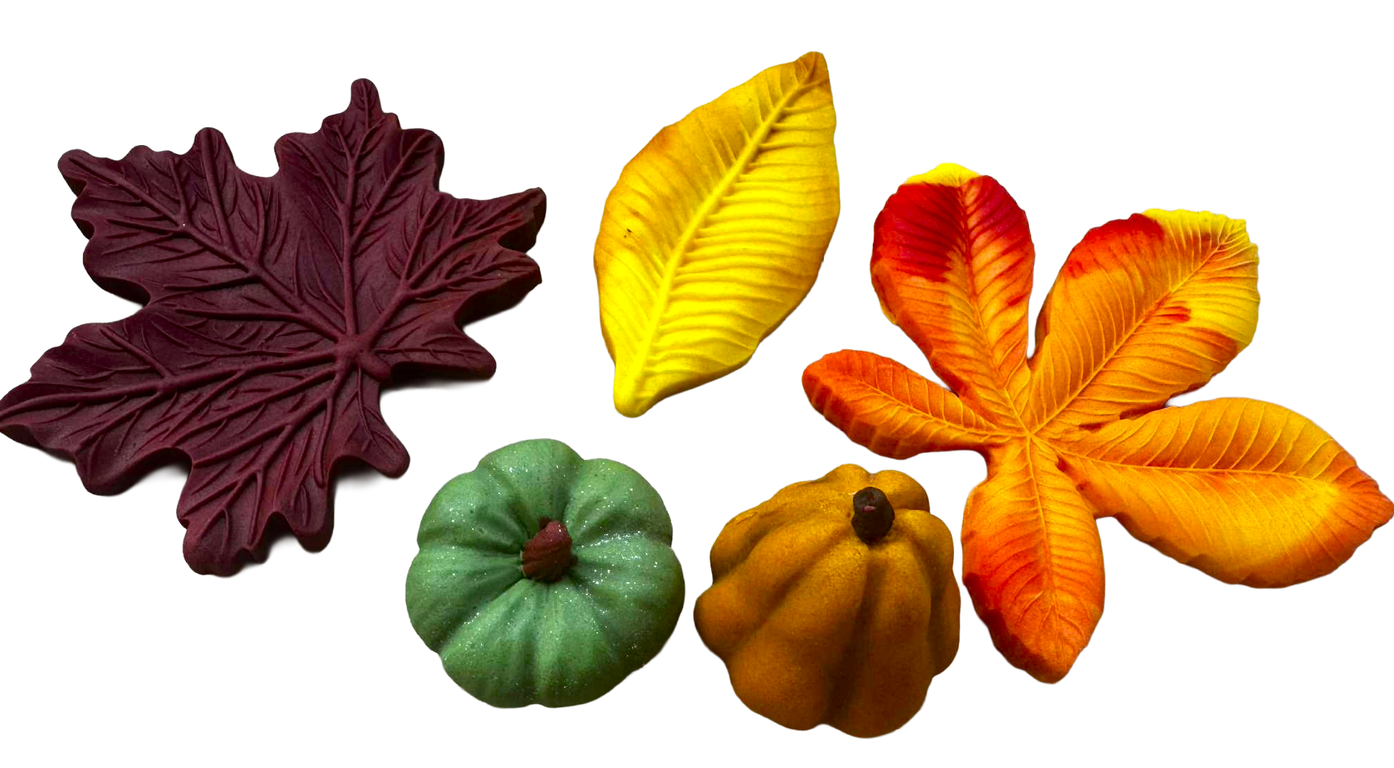 AutumnCraft Set mit 5 essbaren Herbstdekorationen – handgefertigt aus Zuckerpaste