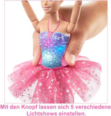 Barbie Dreamtopia Magic Light Ballerina-Puppe mit rosa Tutu und blonden Haaren, 5 Licht- und Soundeffekte, bewegliche Barbie, ab 3 Jahren, HLC25 Naty Shop-Puppen