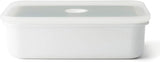 Emaillierte Vakuum-Aufbewahrungsdose für Lebensmittel | XL| 1,85L | 23,5 x 17,5 x 7 cm | hält Lebensmittel viel länger frisch | schützt Lebensmittel vor Bakterien- und Pilzbefall | ohne Vakuumpumpe Frischhalteboxen Naty Shop Flat Xl