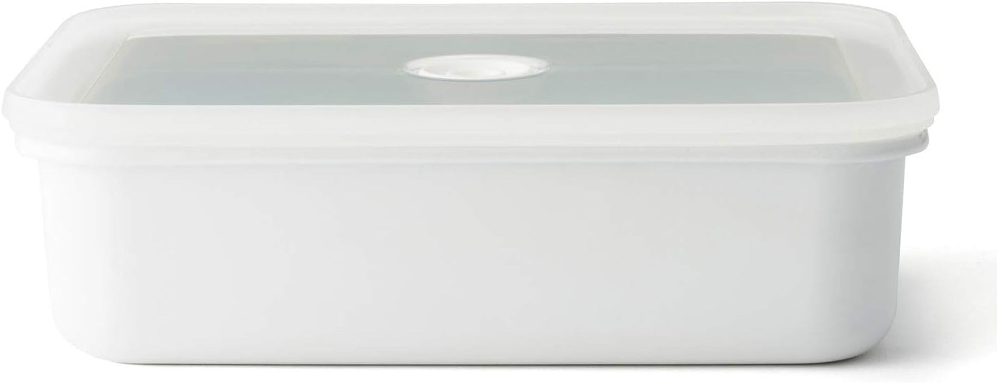 Emaillierte Vakuum-Aufbewahrungsdose für Lebensmittel | XL| 1,85L | 23,5 x 17,5 x 7 cm | hält Lebensmittel viel länger frisch | schützt Lebensmittel vor Bakterien- und Pilzbefall | ohne Vakuumpumpe Frischhalteboxen Naty Shop Flat Xl