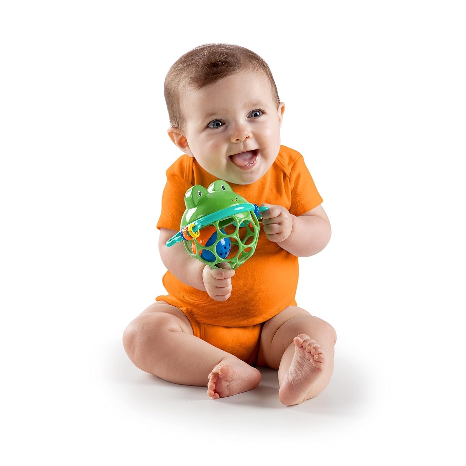 Bright Starts Little Shakers 6-teiliges Geschenkset – Babyrasseln und Beißringe, BPA-frei, leicht zu fangen, Unisex für Neugeborene+