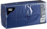 Papstar 84576 250 Taschentücher, 3-lagig 1/8-Falz 33 cm x 33 cm, dunkelblau