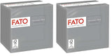 - Einweg-Papierservietten, ideal für Vorspeisen und Cocktails, Packung mit 100 Servietten, Größe 24 x 24, 4-fach gefaltet, 2 Schichten, graue Farbe, 100 % reines Zellulosepapier, FSC-Zertifikat