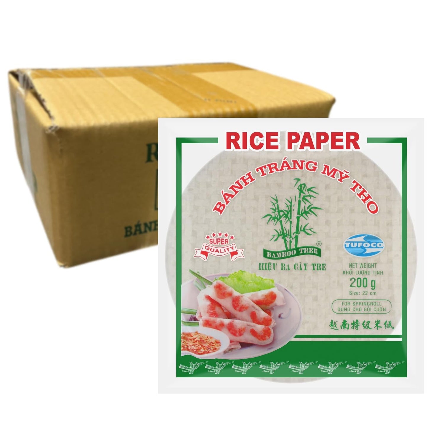 BAMBUSBAUM - Reispapier 22 cm. (Sommerrollen) - 1 x 400 g