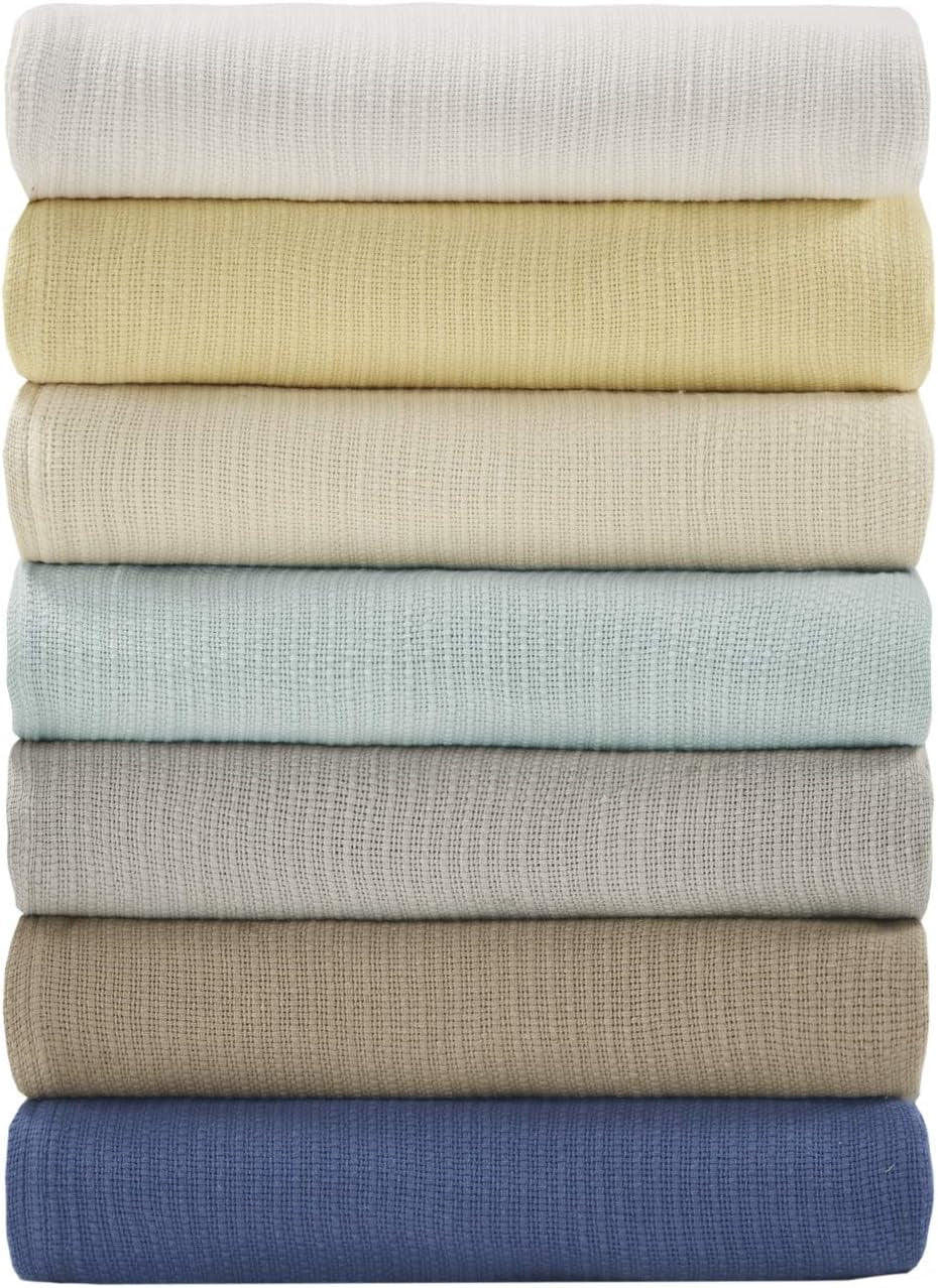 Madison Park Freshspun Wicker Twin Graue Baumwolldecke Madison Park Betten und Decken