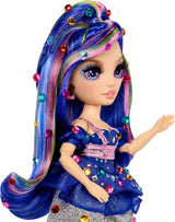 Rainbow High Be Dazzling – Genevieve Bleue – 28 cm große blaue Modepuppe mit Verzierungswerkzeug, funkelnden Edelsteinen und Styling-Zubehör