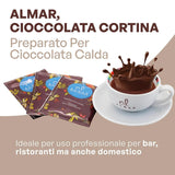Italienische heiße Schokolade mit Cortina-Geschmack CLASSIC – (15 x 30 g) Einzelportion, Umschlag, 450 g Kakao und heiße Schokolade Naty Shop