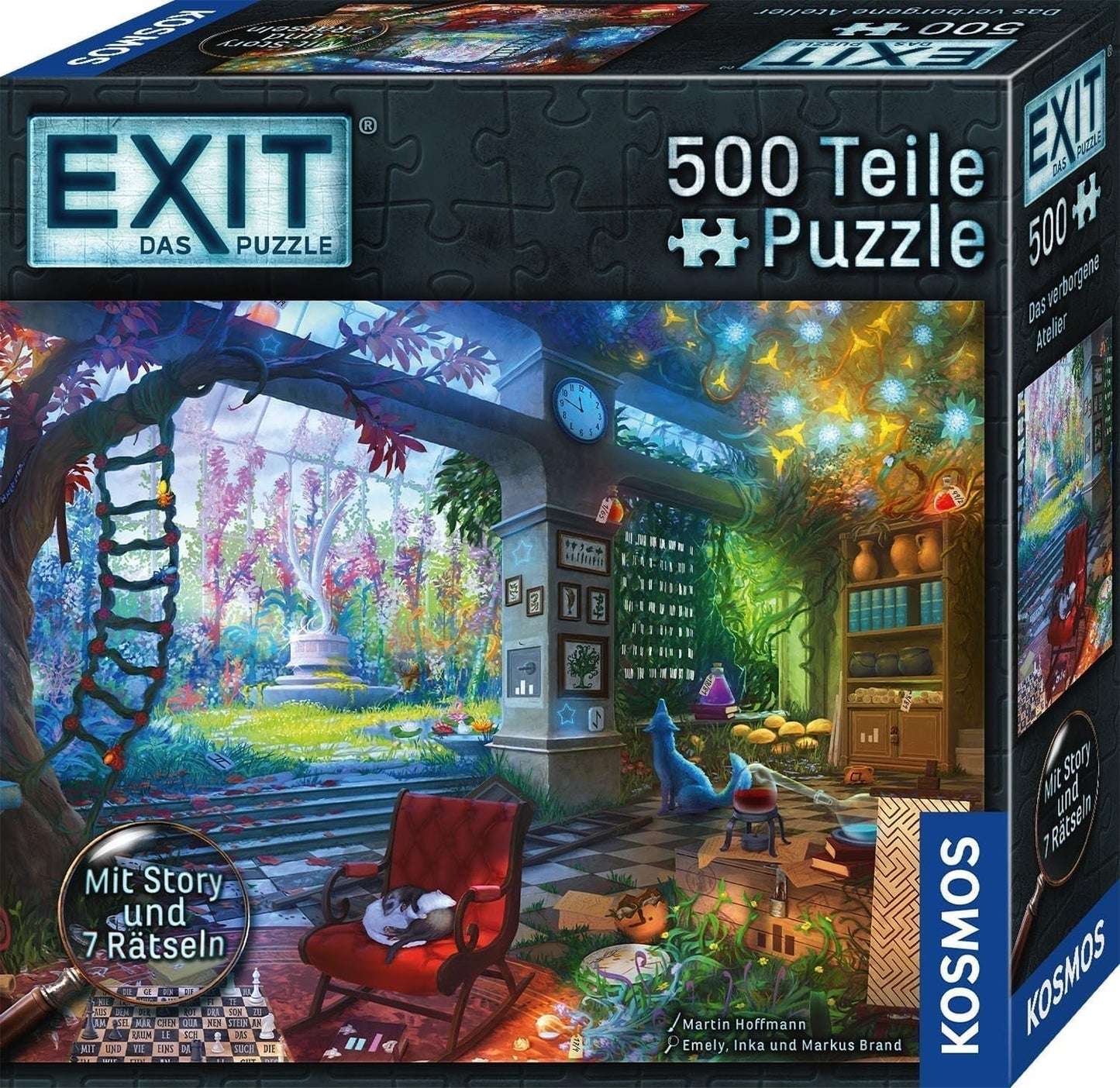 KOSMOS 683979 EXIT® – Puzzle: The Hidden Studio 500-teiliges Puzzle für Erwachsene und Kinder ab 10 Jahren Escape Room-Puzzle für Anfänger mit Puzzles Naty Shop Standardtitel