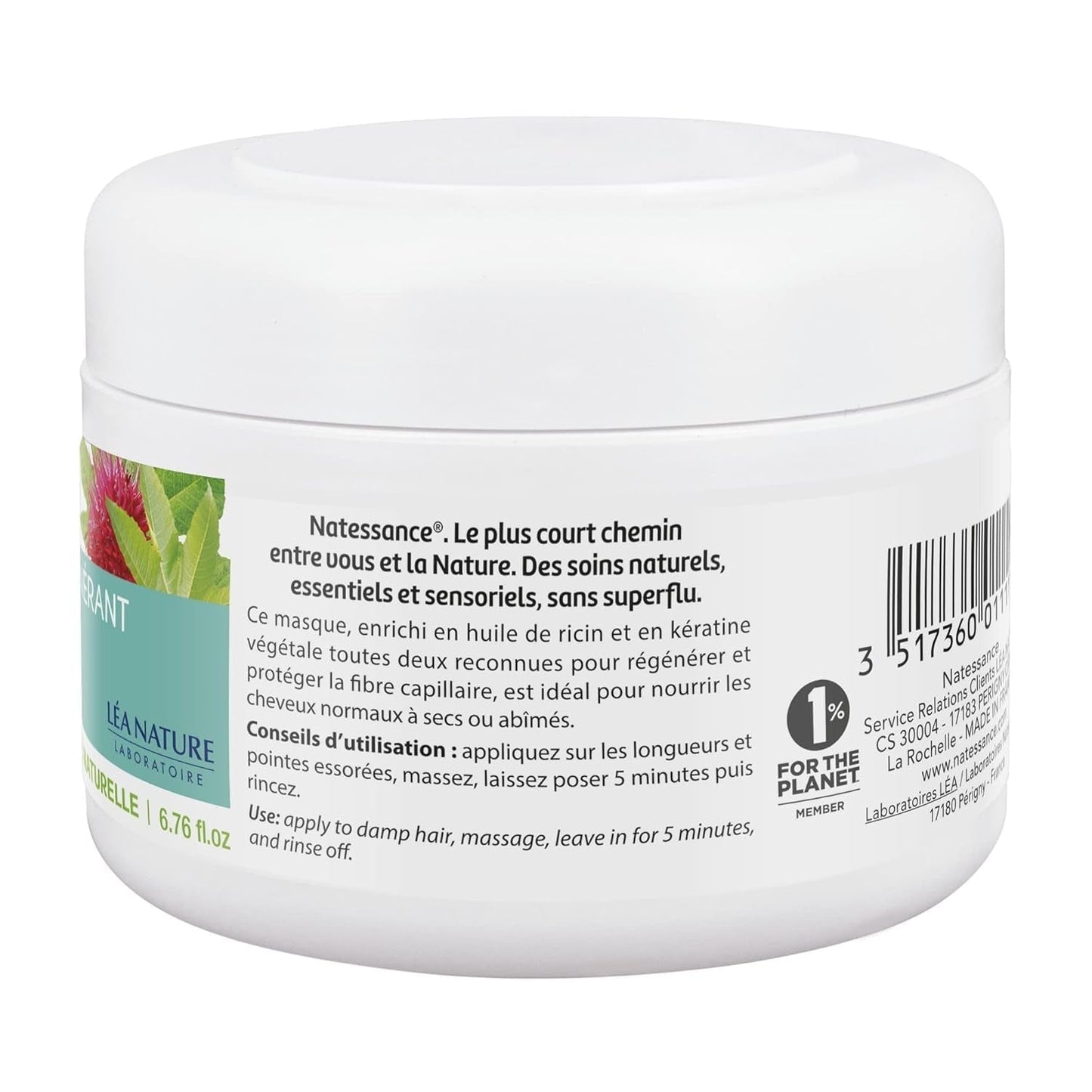 Mask Sublimateur à l'Huile de Ricin et Kératine Végétale 200 ml Haarmaske Naty Shop