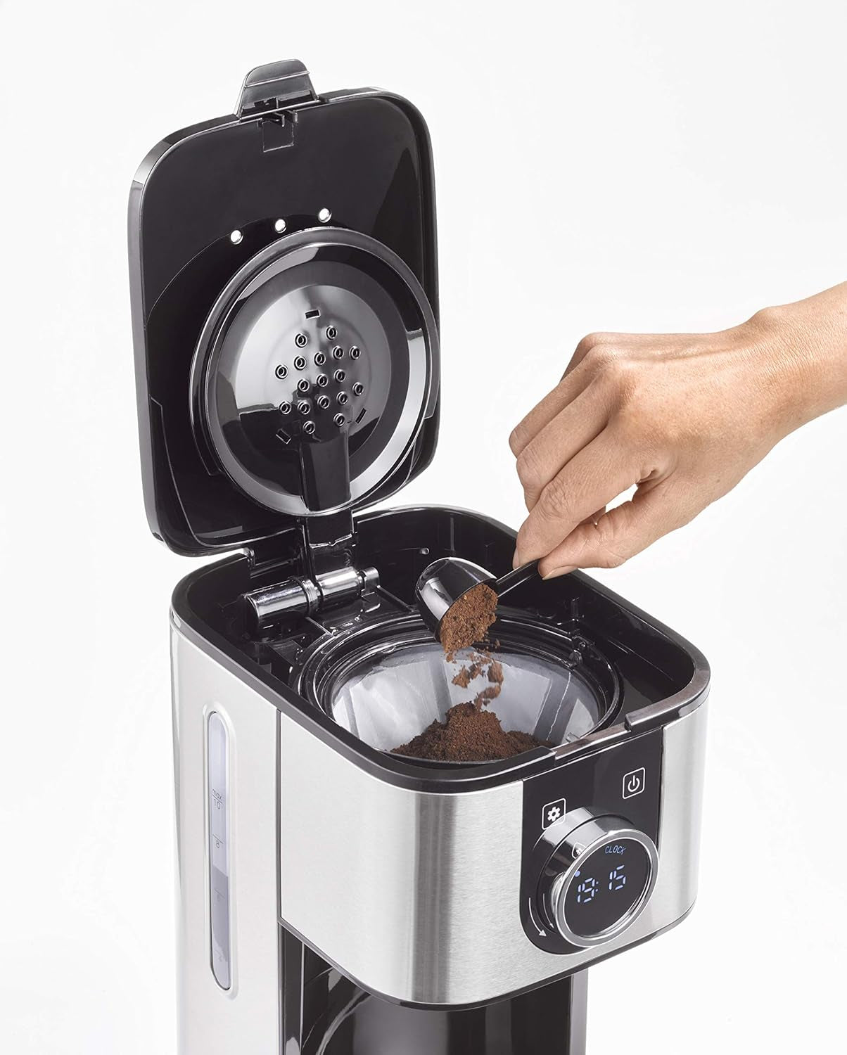 CASO Selection C 10 Thermo Design Kaffeemaschine – Edelstahlgehäuse, 1,2 l Isotherm-Karaffe (10 Tassen), Touch-Bedienung und Timer, Aroma PLUS-Funktion, Permanentfilter, Anti-Tropf-Filter