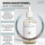 Hairlexier Haarwuchsmittel für Frauen – Rosmarin-Haaröl, Rizinusöl-Haaröl, Lavendelöl, natürliches Haarserum gegen diffusen Haarausfall, unterstützt das Haarwachstum, vegan & biologisch + Arbeitsbuch Haarpflege Naty Shop