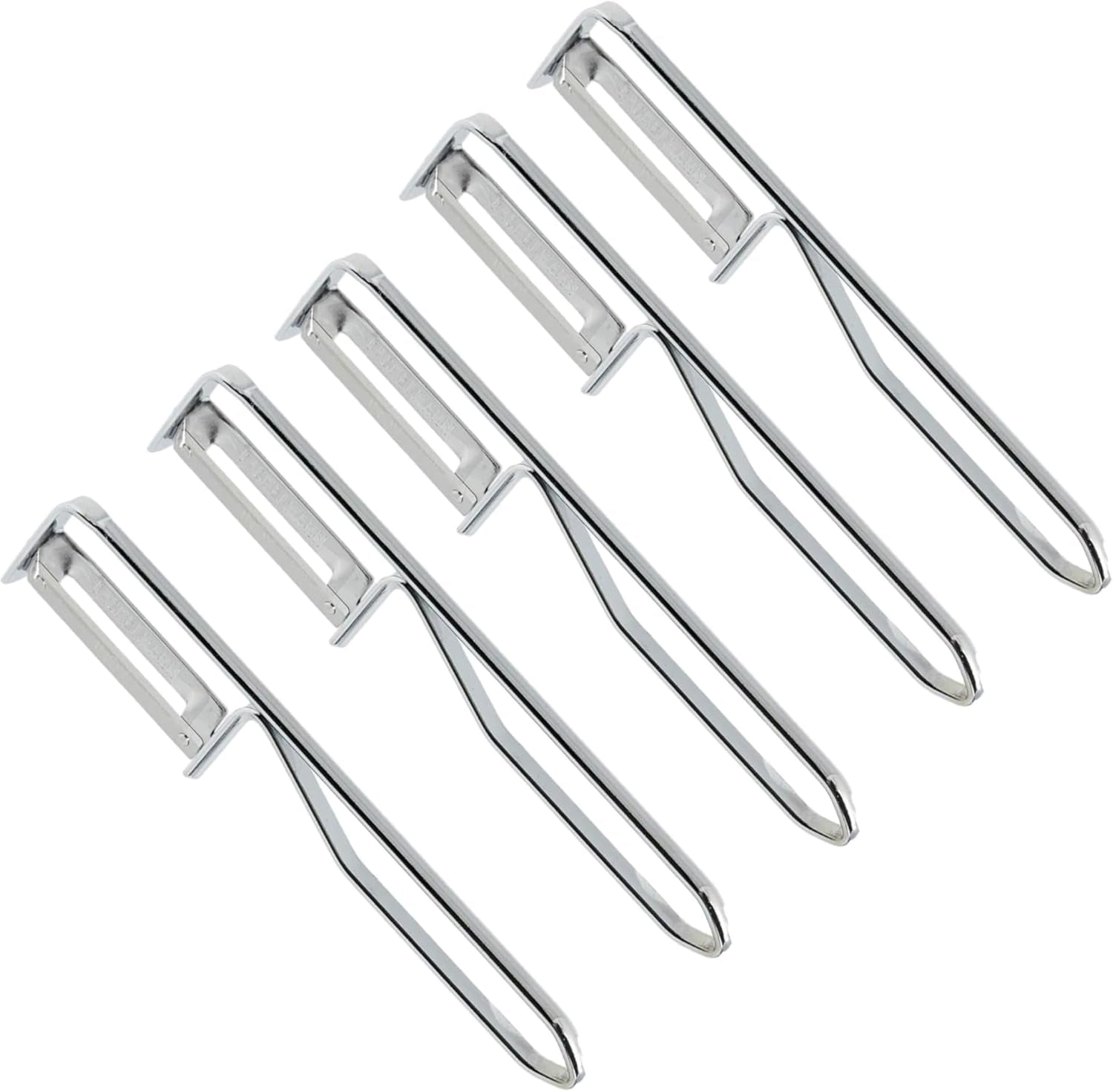 Fackelmann Universalschäler, Edelstahlklinge Schäler Naty Shop Sparschäler Set 5-teilig