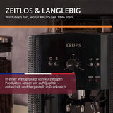 KRUPS Arabica Picto automatische Espressomaschine, kompaktes Design, einfache Bedienung, intuitiv einstellbarer Drehregler, Milchaufschäumer, 2-Tassen-Funktion, Espressomaschine, schwarz, EA810870