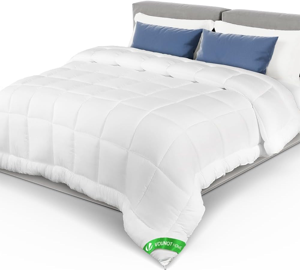 VOUNOT Bettdecke 155 x 200 cm, 4-Jahreszeiten-Winterbettdecke, 2er-Set, 500 g/m², bestehend aus 2 zusammengeknüpften Bettdecken, anpassbare Bettdecke für Sommer und Winter, Öko-Tex-Standard. Bettdecken und Steppdecken Naty Shop Decke für die ganze Saison, 220 x 240 cm