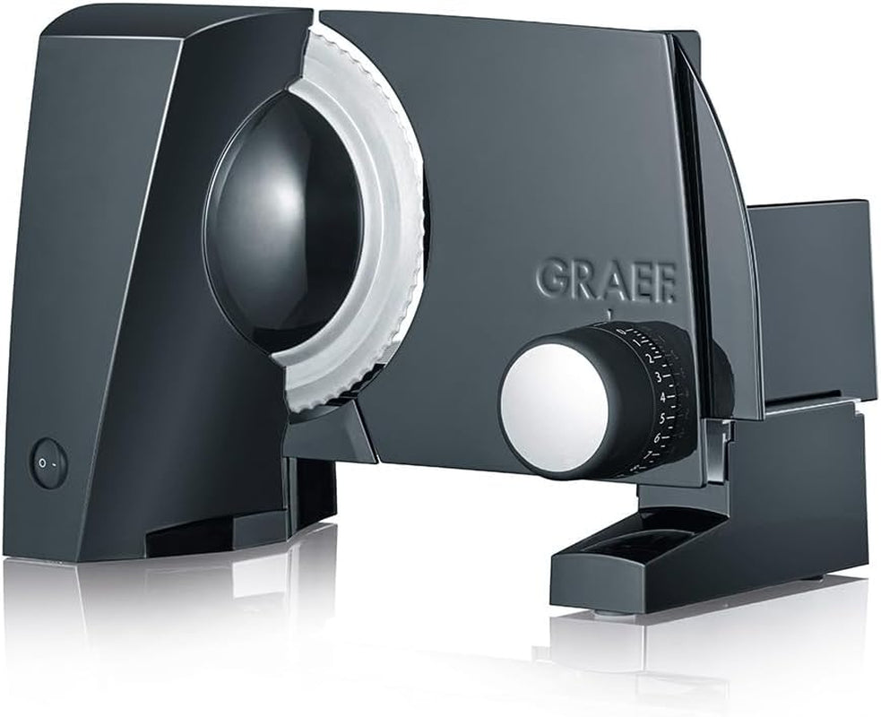GRAEF Sliced Kitchen S10002, Universalschneider Rasnite und Allesschneider Naty Shop Black